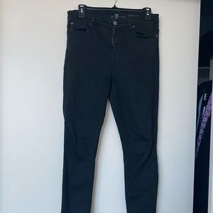 7 for all Mankind black skinny jeans